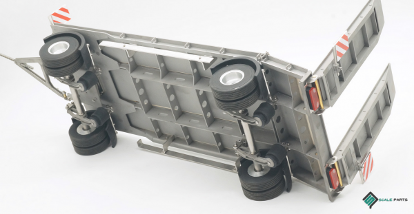 FM 2-Achs-Tiefladeanhänger mit flachem Plateau 1:14